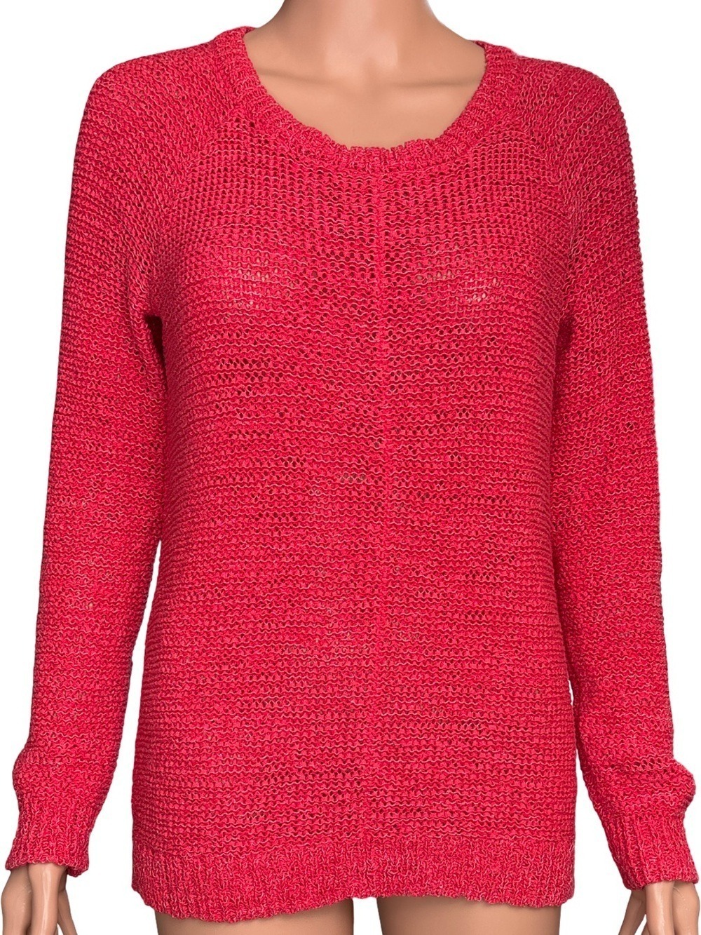Jones New York Coral Pink Crewneck Sweater Small
